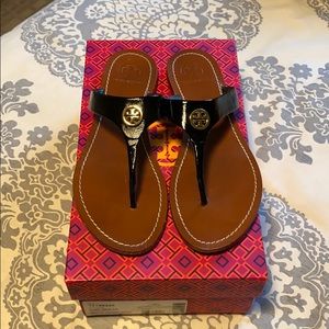 Tory Burch black and gold Cameron 8